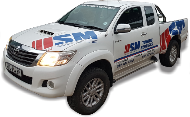 Vehicle wrap for SM Towing Services Hilux